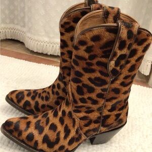 Leopard Print Women's Cowboy Boots